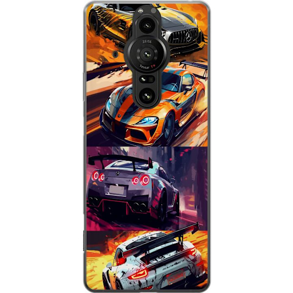 Sony Xperia Pro-I Läpinäkyvä kuori Ralli kuume - vauhdikas teema ralliautoilla