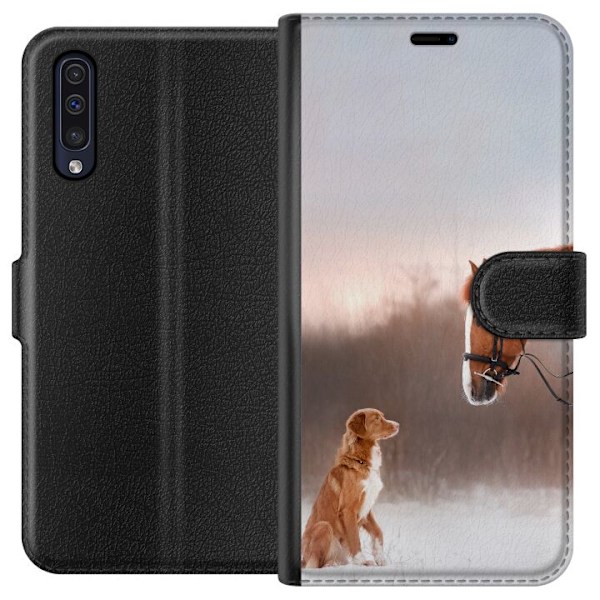 Samsung Galaxy A50 Lompakkokotelo Härkä & Koira