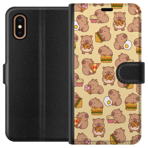 Apple iPhone XS Max Lompakkokotelo Kawaii capybara puhelinkotelo useilla söpöillä hahmoilla