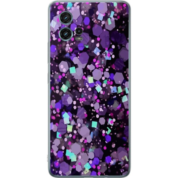 Motorola Moto G72 Läpinäkyvä kuori Violetti Kimalle