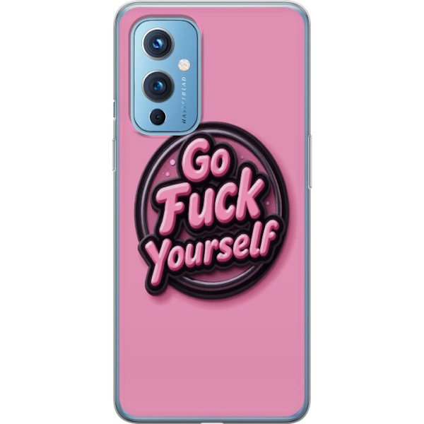 Kompatibelt Mobildeksel til OnePlus 9 Rosa 3D textposter