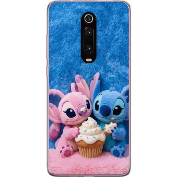 Kompatibel Mobilcover til Xiaomi Mi 9T Pro  Søde blå og lyserøde figurer med stor cupcake og krymmel pink