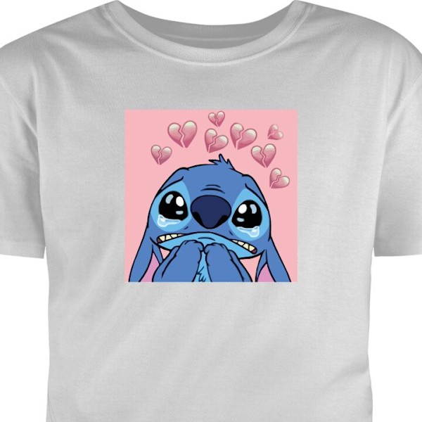 T-shirt för Vuxen | Klassisk Vuxen-T-shirt Stitch grå XL