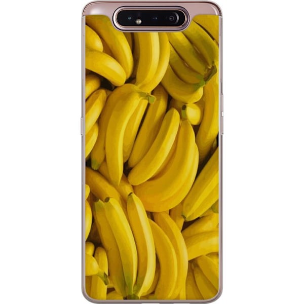 Samsung Galaxy A80 Genomskinligt Skal Banana Pattern – lekfu