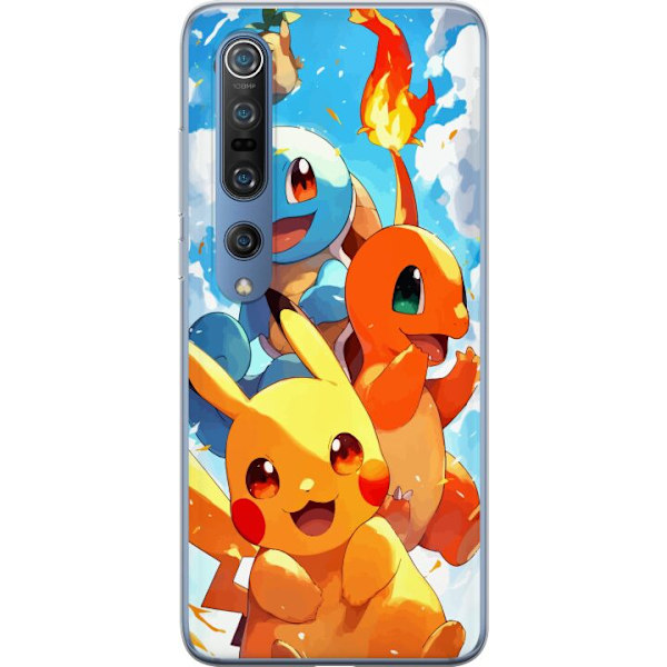 Xiaomi Mi 10 Pro 5G Läpinäkyvä kuori Pocket Creatures - innoittanut Pokémonista mainitsematta nimeä