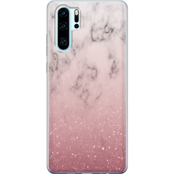 Huawei P30 Pro Gennemsigtig cover Blødt Pink Marmor