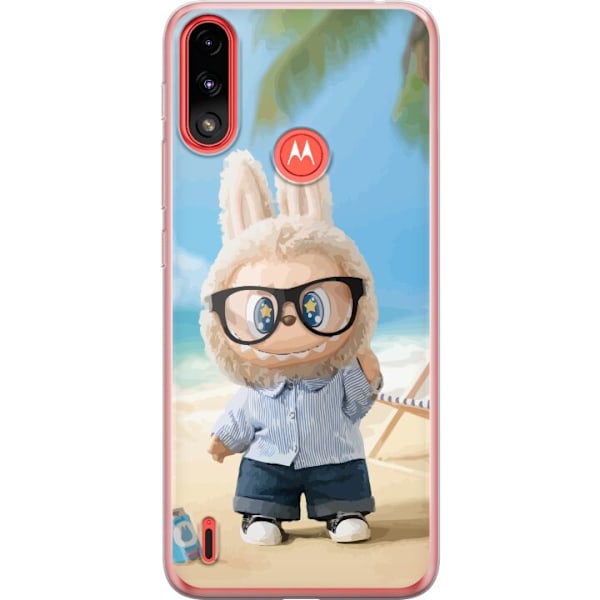 Motorola Moto E7 Power Läpinäkyvä kuori Labubu Tummat Unelm