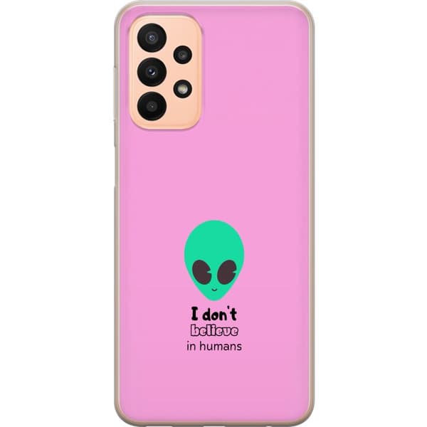 Kompatibelt Mobildeksel til Samsung Galaxy A23 5G Jag tror inte på människor rosa