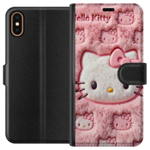 Kompatibel Tegnebogsetui til Apple iPhone X Sød pink