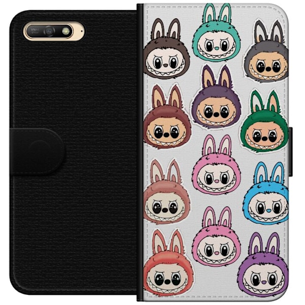 Huawei Y6 (2018) Lompakkokotelo Labubu Macaron Monster - Söp