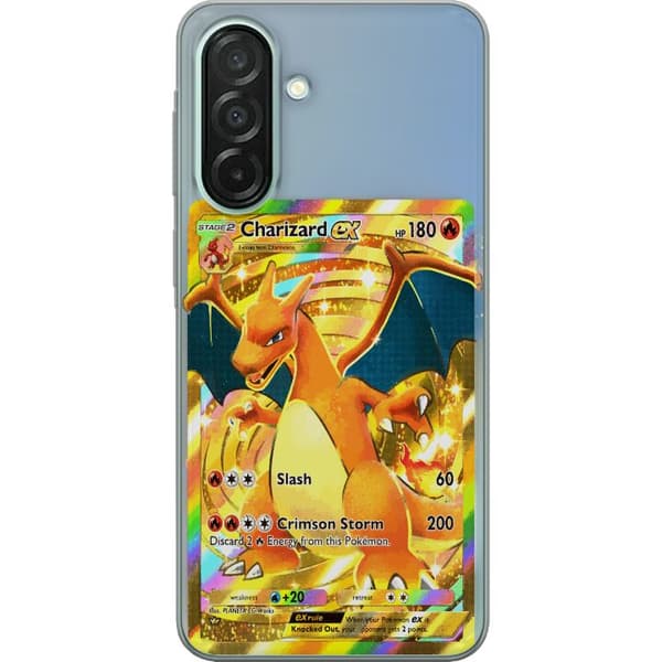 Kompatibel Mobilcover til Samsung Galaxy A26 Gylden Charizard EX samlerkort med regnbueeffekter guld