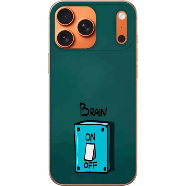 Kompatibelt Mobilskal till Apple iPhone 17 Pro Max Brain On Off turkos