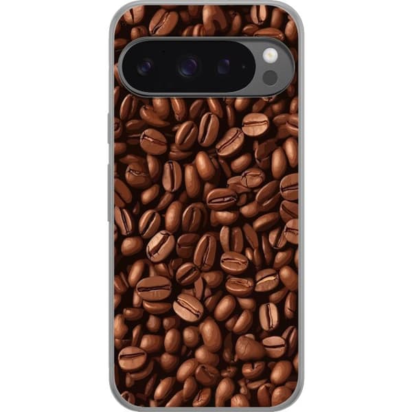 Kompatibel Mobilcover til Google Pixel 9 Pro XL Kaffebönor närbild brun