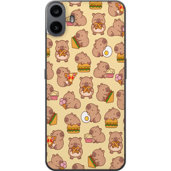 Nothing CMF Phone 1 Läpinäkyvä kuori Kawaii capybara puhelinkotelo useilla söpöillä hahmoilla