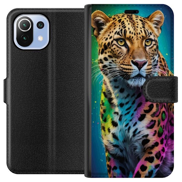 Xiaomi Mi 11 Lite Lommeboketui Leopard