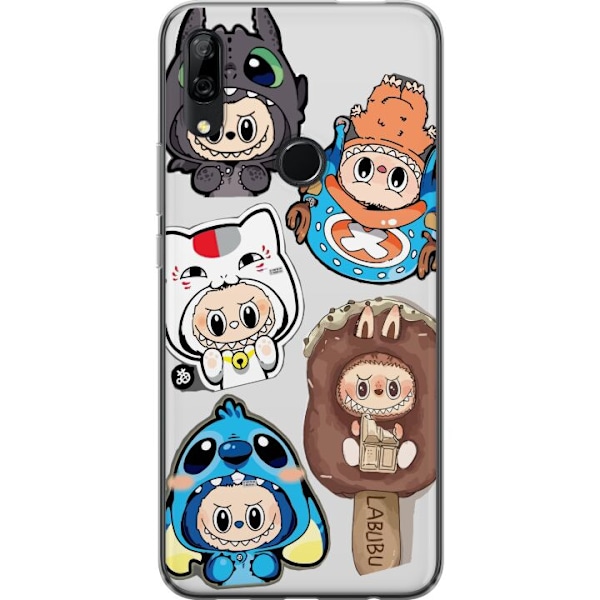 Huawei P Smart Z Läpinäkyvä kuori Labubu hahmokokoelma - Pop Mart Labubu The Monsters väriluulisessa muotoilussa
