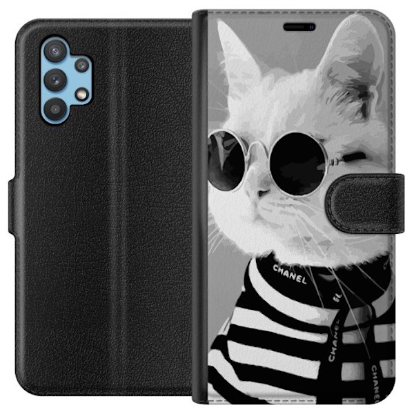 Samsung Galaxy A32 5G Lompakkokotelo Fancy Kissa