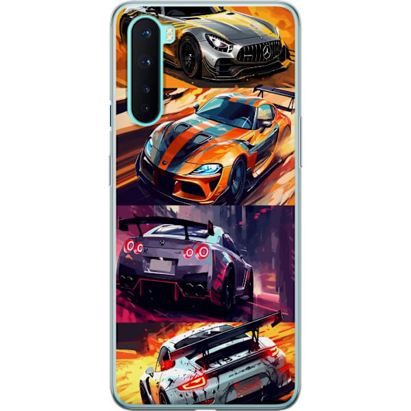 OnePlus Nord Läpinäkyvä kuori Ralli kuume - vauhdikas teema ralliautoilla