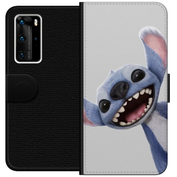 Huawei P40 Pro Tegnebogsetui Stitch i fart - Kawaii-design til fans & børn