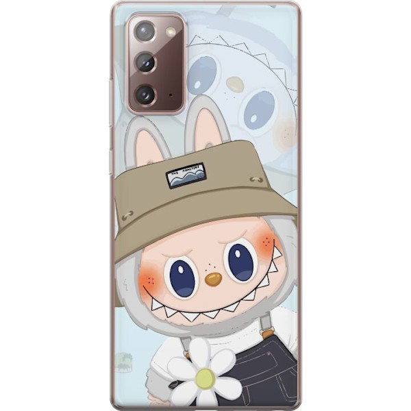 Samsung Galaxy Note20 Genomskinligt Skal Labubu med hatt – Pop Mart-figur Mr. Butcher i retro stil med karaktär