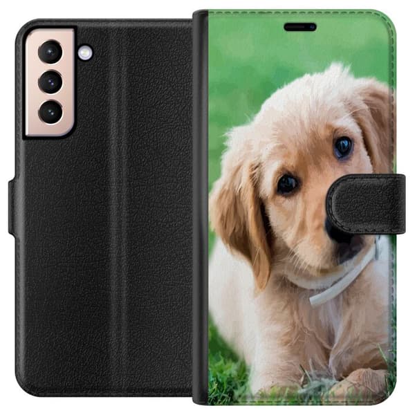 Kompatibelt Plånboksfodral till Samsung Galaxy S21 Hund