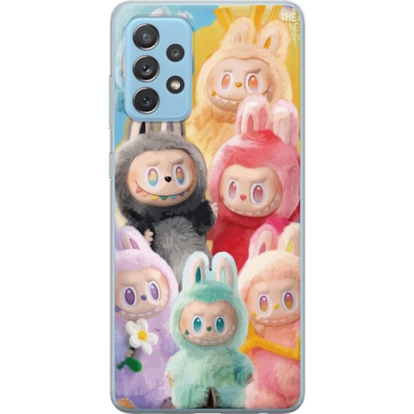 Samsung Galaxy A52 5G Genomskinligt Skal Labubu Sketch Style – Handritat monster i tusch