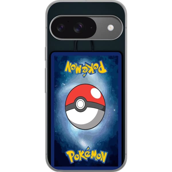 Kompatibel Mobilcover til Google Pixel 9 Pro Pokéball mod stjernesky spiltema samlerbold rum baggrund blå