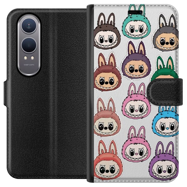 OnePlus Nord CE4 Lite Plånboksfodral Labubu Macaron Monster