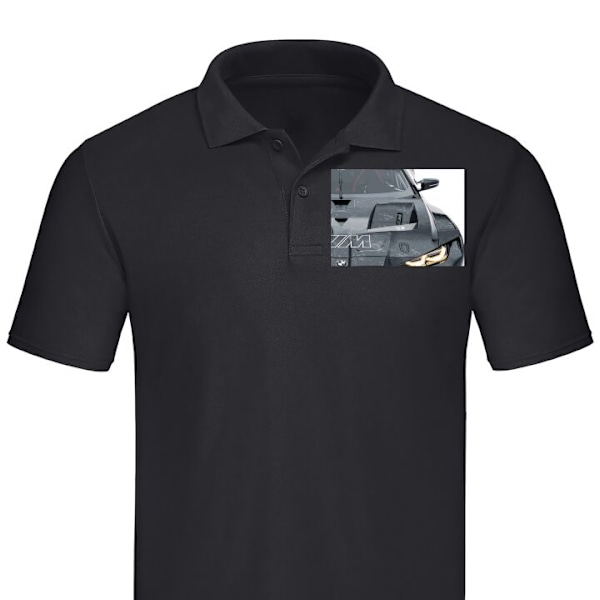 Poloshirt til Voksen | Elegant Poloshirt BMW Sort Lille