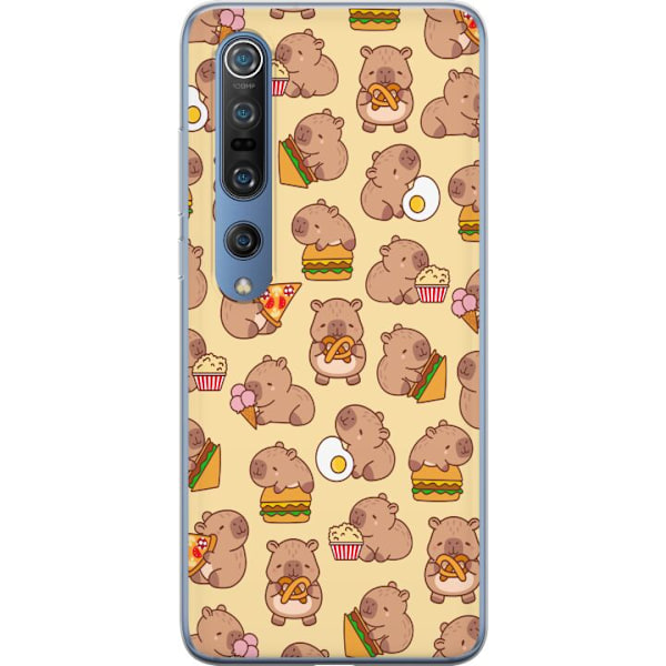 Xiaomi Mi 10 Pro 5G Läpinäkyvä kuori Kawaii capybara puhelinkotelo useilla söpöillä hahmoilla