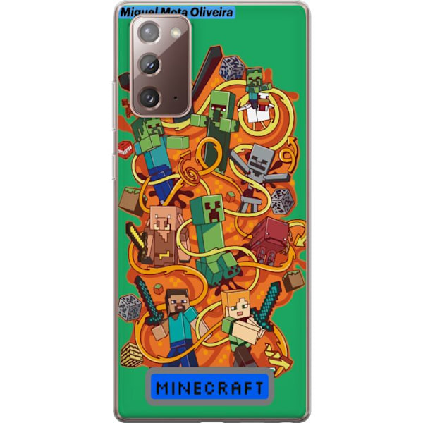 Samsung Galaxy Note20 Läpinäkyvä kuori Minecraft