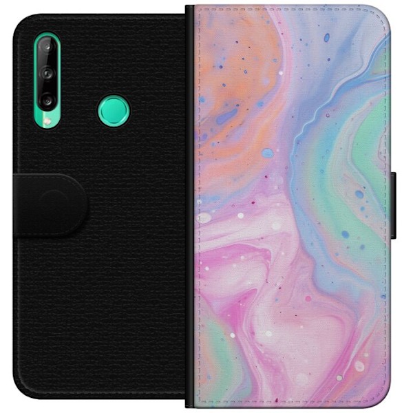 Huawei P40 lite E Tegnebogsetui Pastelmarmor