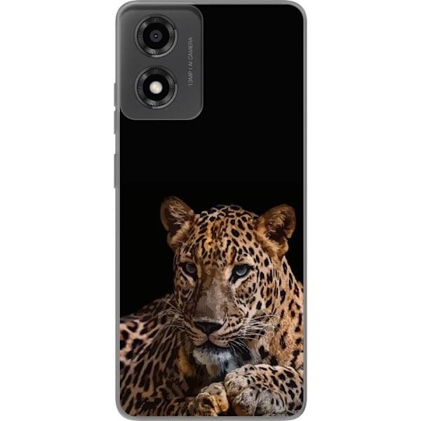 Motorola Moto E14 Läpinäkyvä kuori Leopard