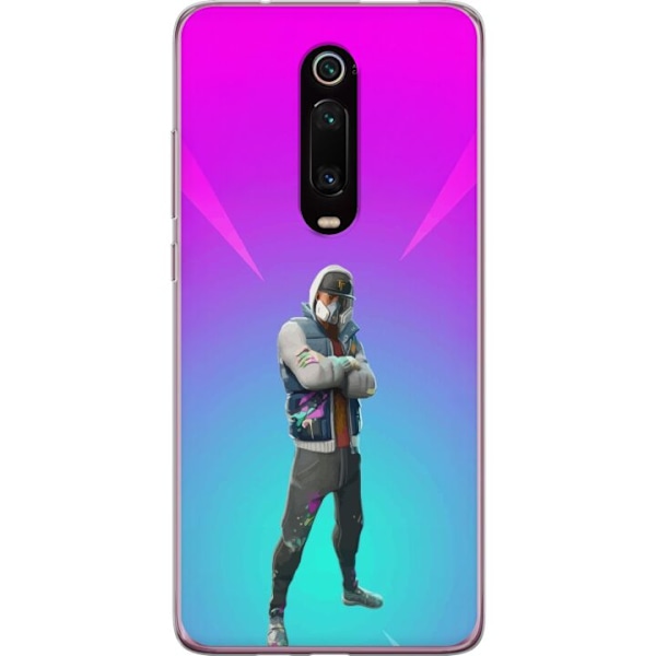 Xiaomi Mi 9T Pro  Gennemsigtig cover sort ridder fortnite