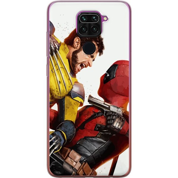 Xiaomi Redmi Note 9 Genomskinligt Skal Deadpool & Wolverine