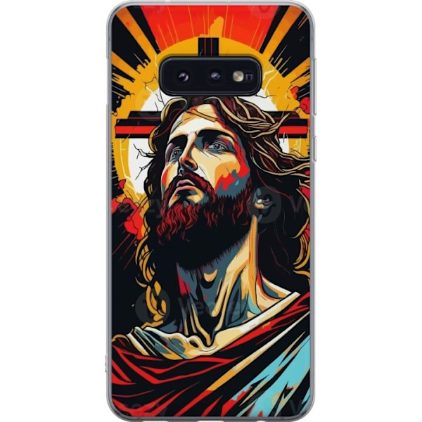 Samsung Galaxy S10e Läpinäkyvä kuori Jeesus ja Kortti - usk
