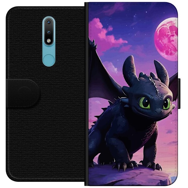 Nokia 2.4 Plånboksfodral How to Train Your Dragon (Draktränaren)