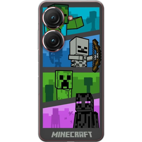Asus Zenfone 9 Läpinäkyvä kuori Minecraft