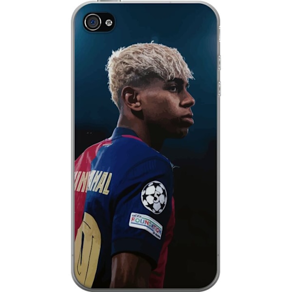 Apple iPhone 4 Läpinäkyvä kuori Lamine Yamal - Barcelonan ihmelapsi fokuksessa