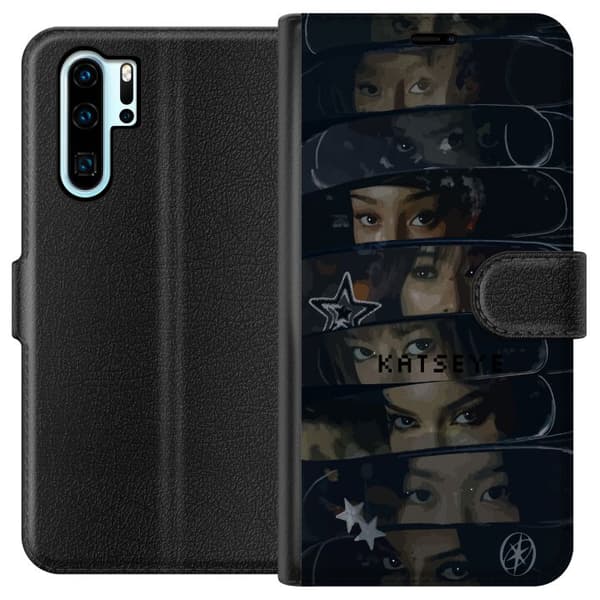 Kompatibel Tegnebogsetui til Huawei P30 Pro KATSEYE sort
