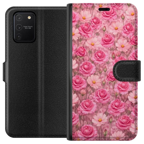 Kompatibel Tegnebogsetui til Samsung Galaxy S10 Lite Kronbladsdrøm Pudderrosa