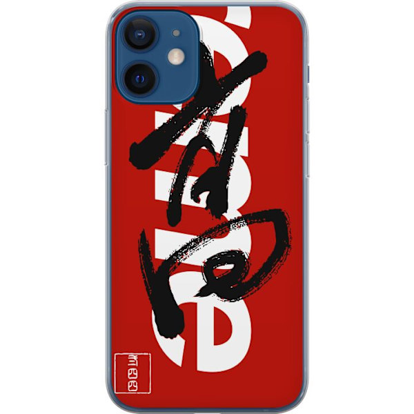 Apple iPhone 12 mini Läpinäkyvä kuori Supreme Punainen Graffiti Katupukeutuminen Suunnittelu Muotikuvake Trendikäs Graffiti Kuviointi Suosittu Urb