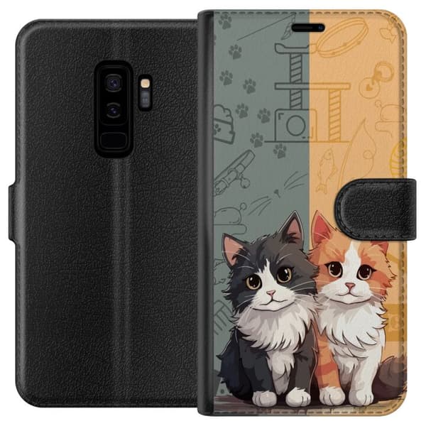 Kompatibelt Lommeboketui til Samsung Galaxy S9+ Katter