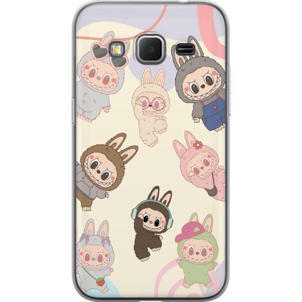 Samsung Galaxy Core Prime Genomskinligt Skal Labubu Pop Mart Kollektion Motiv Figur Samling Design Populärt Art Toy Pop Mart Kreativ Grafiskt