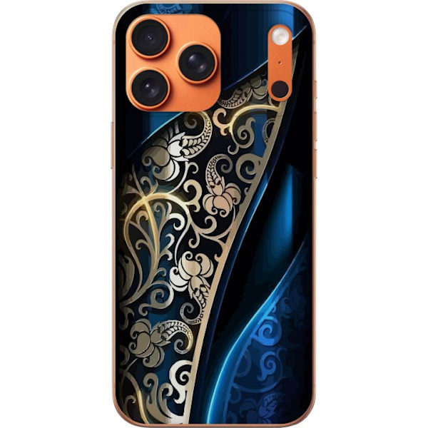 Kompatibelt Mobildeksel til Apple iPhone 17 Pro Max Blå og Gull