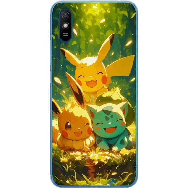 Xiaomi Redmi 9A Genomskinligt Skal Pixelmonster spelstil – färgstark design för retroälskande gamers