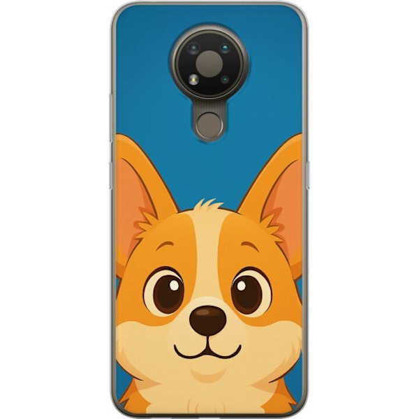 Nokia 3.4 Läpinäkyvä kuori Hello Corgi