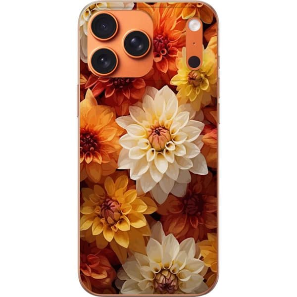 Kompatibelt Mobildeksel til Apple iPhone 17 Pro Max Oransje Blomster