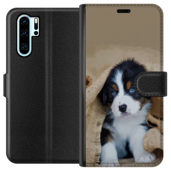 Huawei P30 Pro Tegnebogsetui Hundebarn