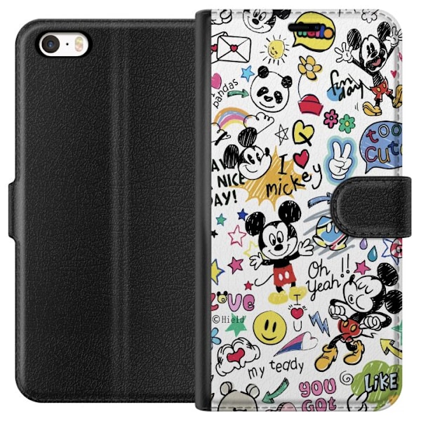 Apple iPhone 5s Tegnebogsetui Mickey Mouse